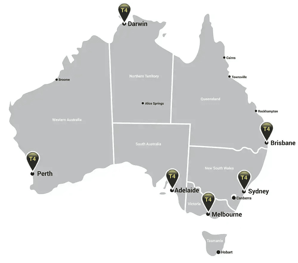 Top4 Australia Map